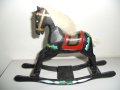 № 6873 стара дървена фигура / играчка - люлеещ кон 