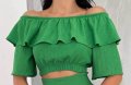Дамска блуза в зелено , снимка 1 - Корсети, бюстиета, топове - 40817137