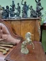 Прекрасна антикварна колекционерска английска бронзова фигура кон еднорог , снимка 7