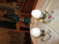 Керамични  настолни лампи , комплект кер.съдове ,обшити с ратани свещници, снимка 12