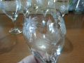 Ретро кристални чаши художествена гравюра , снимка 5