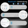 Ултра тънка Bluetooth клавиатура zoyu – безжична, презареждаема, QWERTZ, бяла, снимка 7