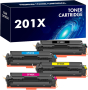 4 броя 201X 201A CF400X CF401Х CF402X CF403X, съвместими за HP M277dw тонер касети