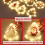 Лампички за коледа SIKS, тип светеща завеса, 5 светещи ринга и 5 LED елхи, с различни фигури , снимка 4