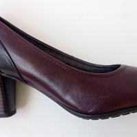 Нови естествени немски Jana  в бордо и цв. 38 н-р, снимка 1 - Дамски обувки на ток - 37956984