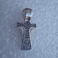Сребърен кръст Архангел Михаил, снимка 2 - Колиета, медальони, синджири - 42468994