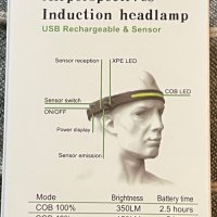 челник за глава LED лента акумулаторен фенер водоустойчив USBзареждане, снимка 12 - Къмпинг осветление - 39118524