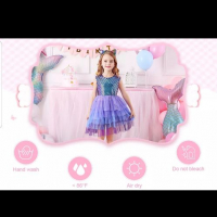 Детска лилава рокля Русалка, снимка 5 - Детски рокли и поли - 35685022