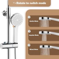 Нов PURAGEIR Термостатичен Душ Комплект с 3 Режима и PVD Покритие, снимка 2 - Други стоки за дома - 42745925
