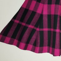 Miss Azur пола розово-черно каре – М размер, момиче, снимка 2 - Детски рокли и поли - 34007859