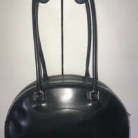 Дамска френска чанта Lancaster Paris полумесец черна естествена кожа, снимка 9 - Чанти - 30854877