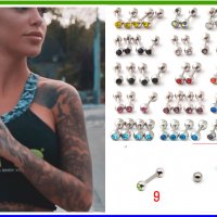 Пиърсинг piercing piersing piarsing piarcing piursing обеца за уши, снимка 7 - Обеци - 30686657