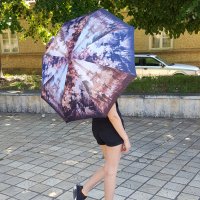 1536 Сгъваем автоматичен чадър за дъжд стил Париж 97см диаметър, снимка 5 - Други - 29240899
