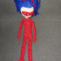 Плетена кукла калинката , снимка 1 - Кукли - 44559846