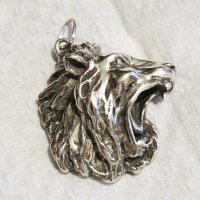 Сребърен синджир и Голям старинен разярен сребърен Лъв - заслужи уважение и покажи, снимка 3 - Колиета, медальони, синджири - 29581263