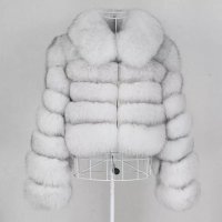 Дамско палто естествен косъм лисица XS, XL, снимка 1 - Палта, манта - 35049393