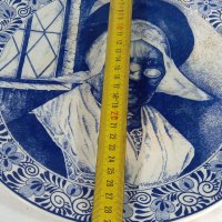 Голяма декоративна порцеланова чиния Delft , снимка 7 - Декорация за дома - 35294509