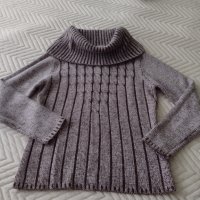 Мек пухкав и плътен пуловер с шал яка., снимка 1 - Блузи с дълъг ръкав и пуловери - 42089812