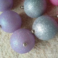 Розови лилави Сребърни топки, снимка 4 - Декорация за дома - 42757968