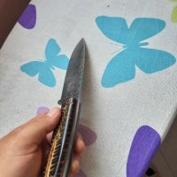 Нож от дамаска стомана, снимка 4 - Ножове - 33910769