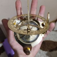 Огромен компас със слънчев часовник, снимка 13 - Антикварни и старинни предмети - 31203596