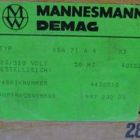 ел. двигател Mannesmann DEMAG KBA 71 A 4 220/380V 0.48kW, снимка 14 - Електродвигатели - 42539715