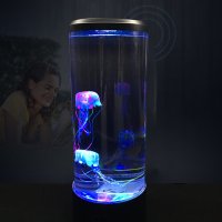 LED нощна лампа аквариум с медузи, снимка 6 - Лед осветление - 42666757