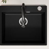 най-добрата мивка Кухненска Мивка гранит Осло 60 XL 500 x 590 mm Черна, снимка 5 - Други - 40543121