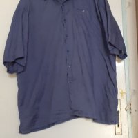 Мъжка риза синьо-сиво с къс ръкав , снимка 3 - Ризи - 37021365
