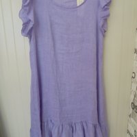 ленена рокличка в лилаво, снимка 3 - Рокли - 37454055