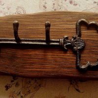 Закачалка от дърво (дървена закачалка) за механа в битов / винтидж стил, снимка 7 - Декорация за дома - 28831698