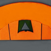 Къмпинг палатка за 4 души, сиво и оранжево, снимка 2 - Палатки - 37714348