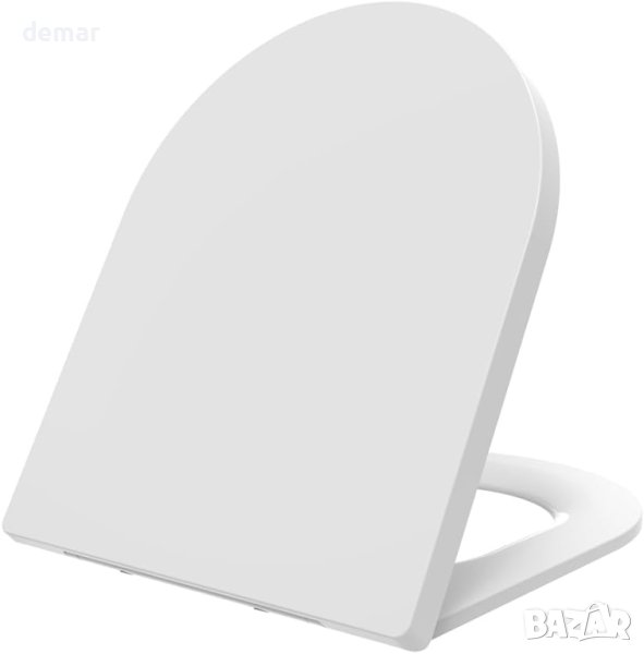 Тоалетна седалка Mass Dynamic Soft Close D-образна, бяла, снимка 1