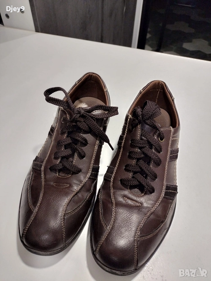 луксозни и леки мъжки обувки естествена кожа , снимка 1