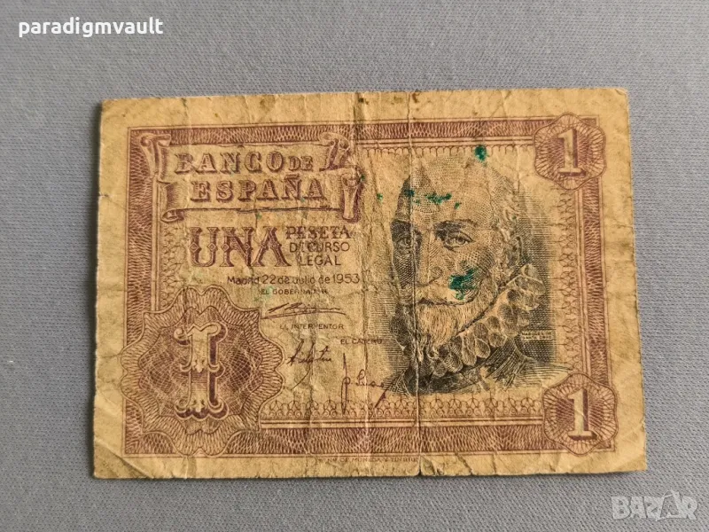 Банкнота - Испания - 1 песета | 1953г., снимка 1