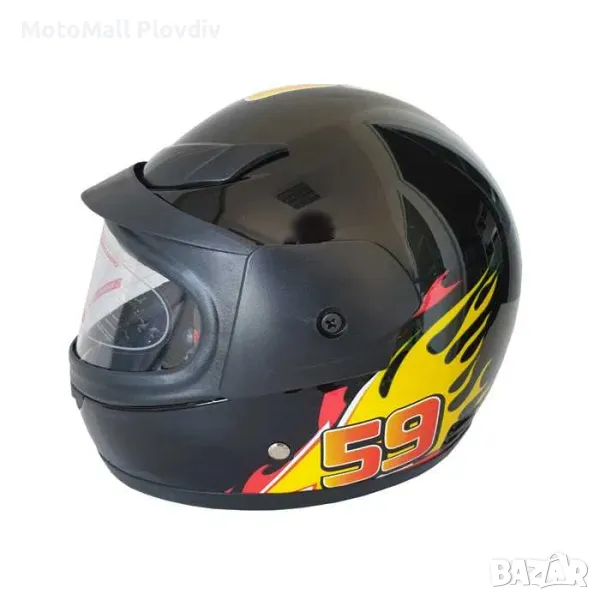 Детска каска мото мотор вело шлем с визьор за деца 3,4,5 годишни, снимка 1