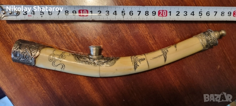 Стара лула слонова кост , снимка 1