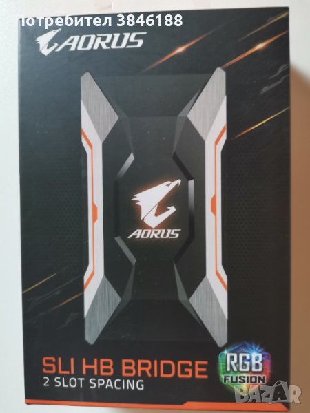 Gigabyte AORUS SLI HB bridge RGB 2 slot   , снимка 1