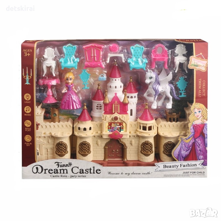 Замък с Принцеса и летящ кон, снимка 1