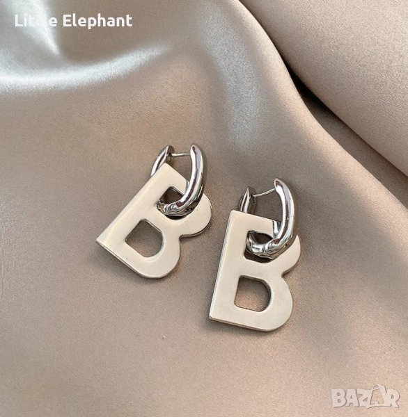 Висящи обеци бранд,letters B/нови, снимка 1