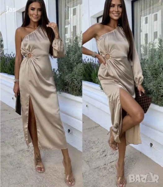 Сатенена рокля, снимка 1