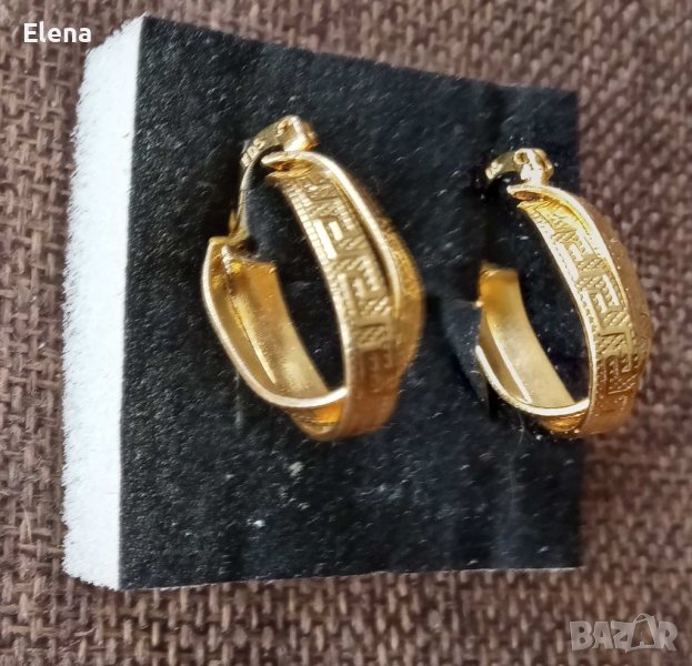 Обеци на " Булгари" от златна медицинска стомана. Разпродажба!, снимка 1