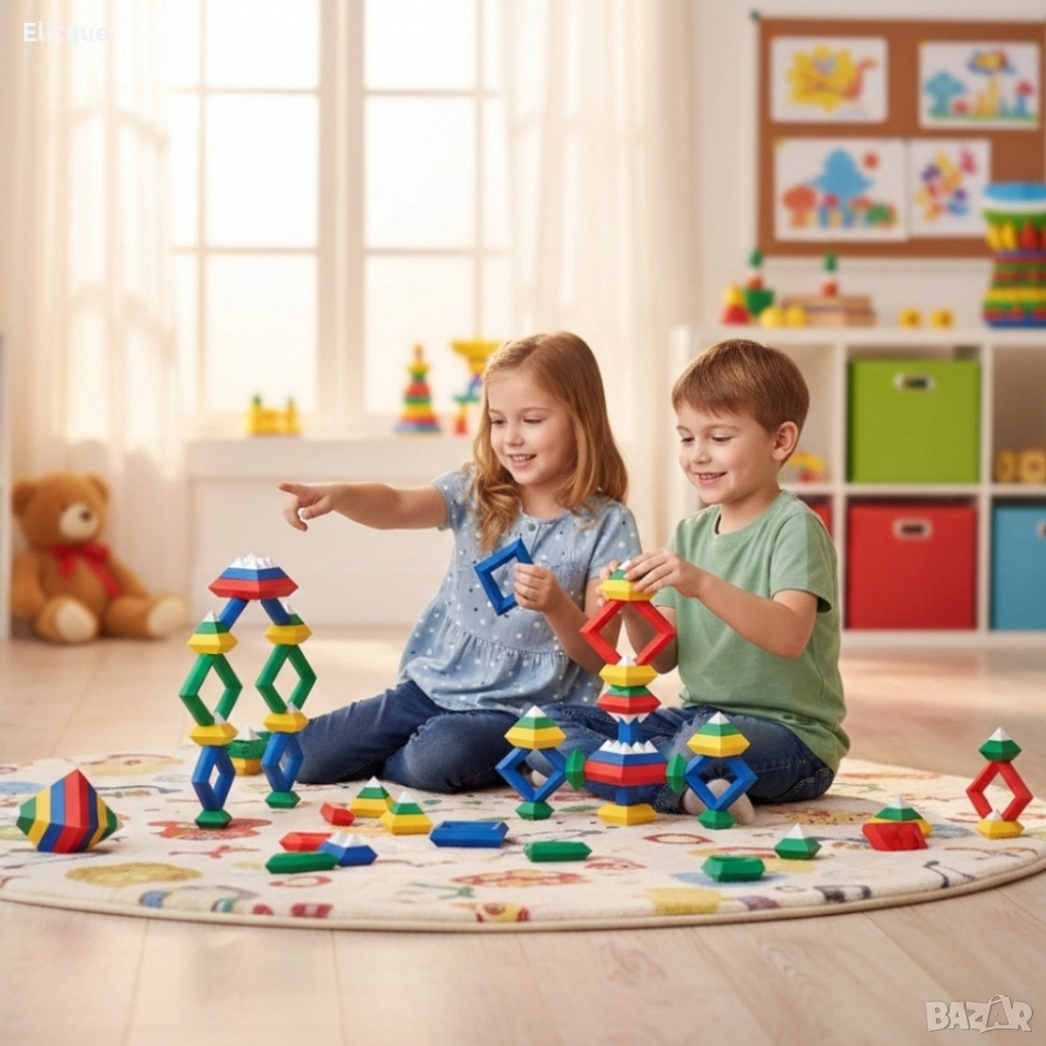 Детска образователна игра с фигурки за развитие на логическото мислене, снимка 1
