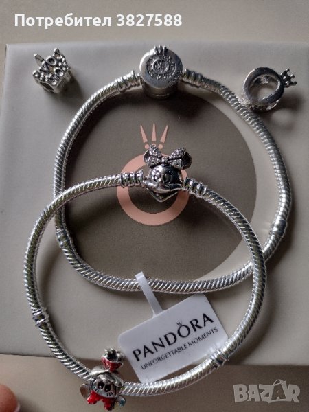 Сребърни гривни с печат Pandora, снимка 1