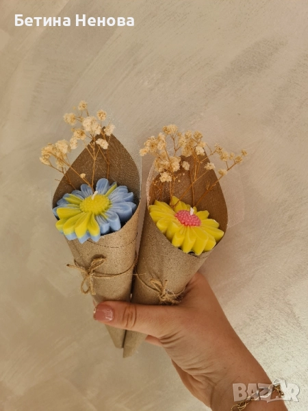 Букет от соеви свещи, снимка 1