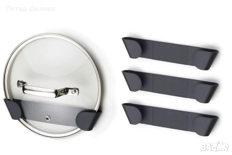 Държачи / Стойка за капак на тенджера за вратичка на шкаф – 3 броя комплект, снимка 1