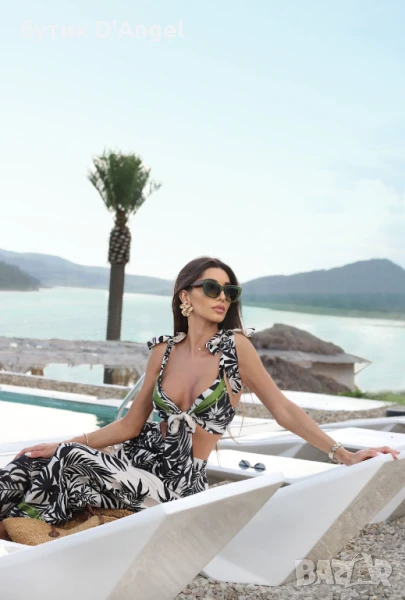 AVIN Сет: Панталон и топ с пандели Olive, снимка 1