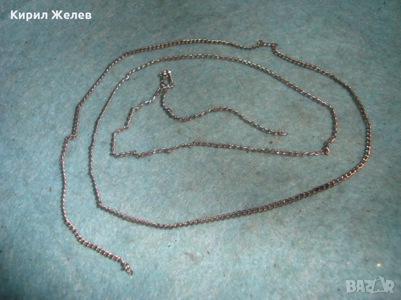 ТЪНКО НЕЖНО ЗДРАВО СРЕБРИСТО СИНДЖИРЧЕ ВЕРИЖКА КОЛИЕ НЕ го ЛОВИ МАГНИТ 14762, снимка 1