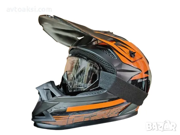 Каска Крос/Атв/Мотор с Очила ORZ комплект -38381, снимка 1