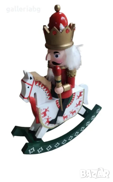 Дървена люлееща фигура Лешникотрошачката, снимка 1